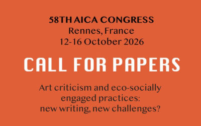 第58屆AICA國際大會「藝術評論與生態社會參與實踐：新書寫、新挑戰?」徵稿至2/26日